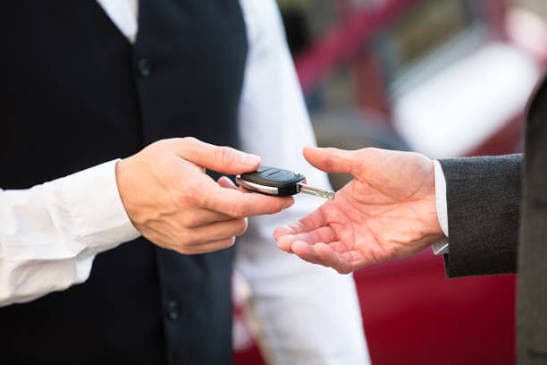 Valet key handover